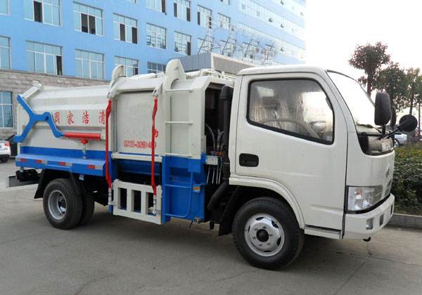 東風5方側(cè)裝掛桶式垃圾車（國五）