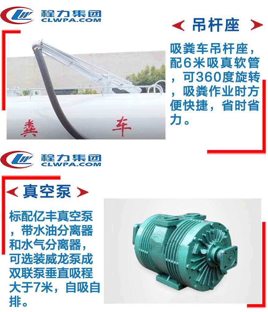 吸糞車(chē)上裝主要功能介紹